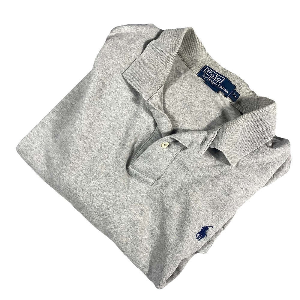 Polo Ralph Lauren Polo‎ Shirt Mens Extra Large Short Sleeve Gray Navy Pony XL